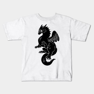 Dragon Design, Black Kids T-Shirt